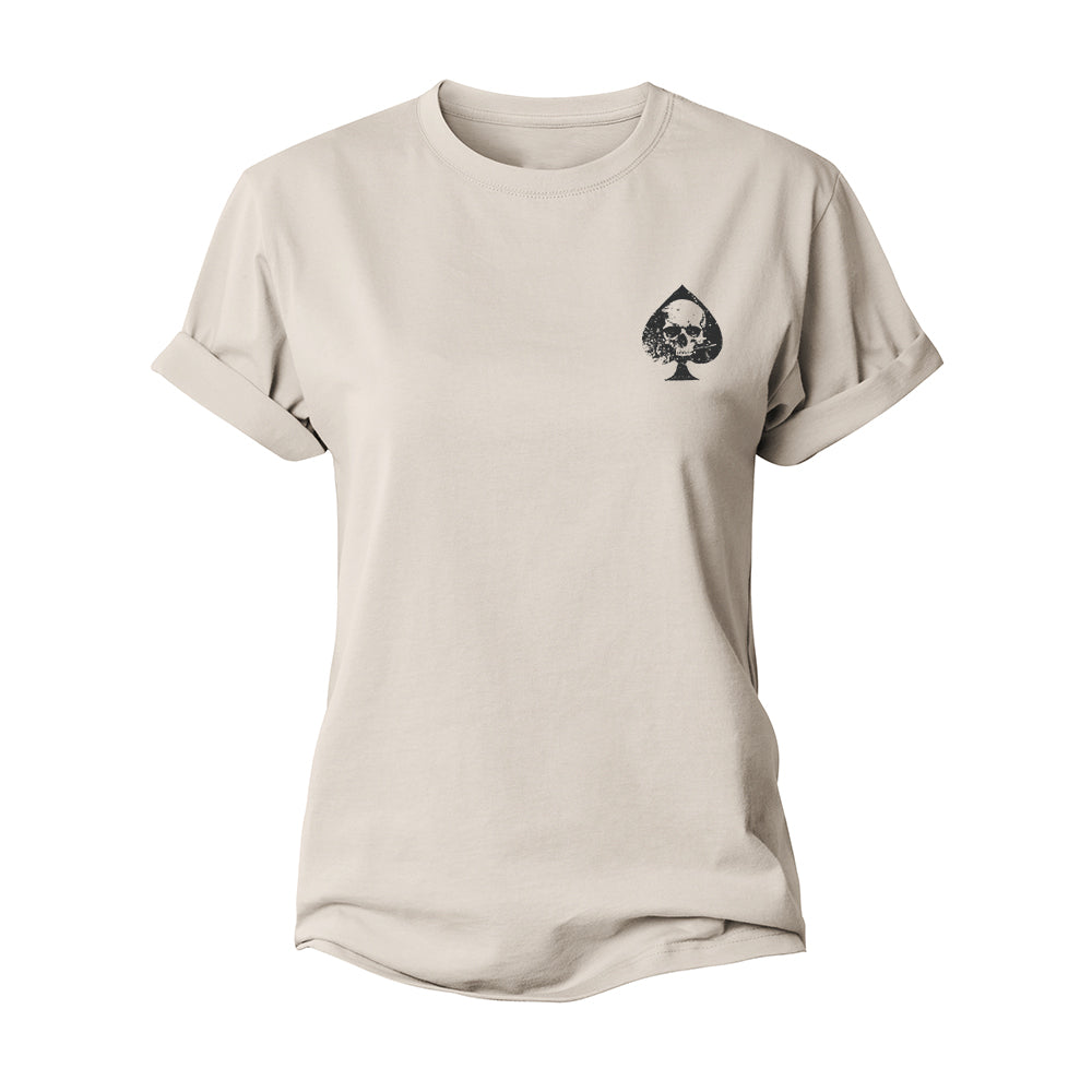 Mini Spades Skull Women's Cotton T-Shirt