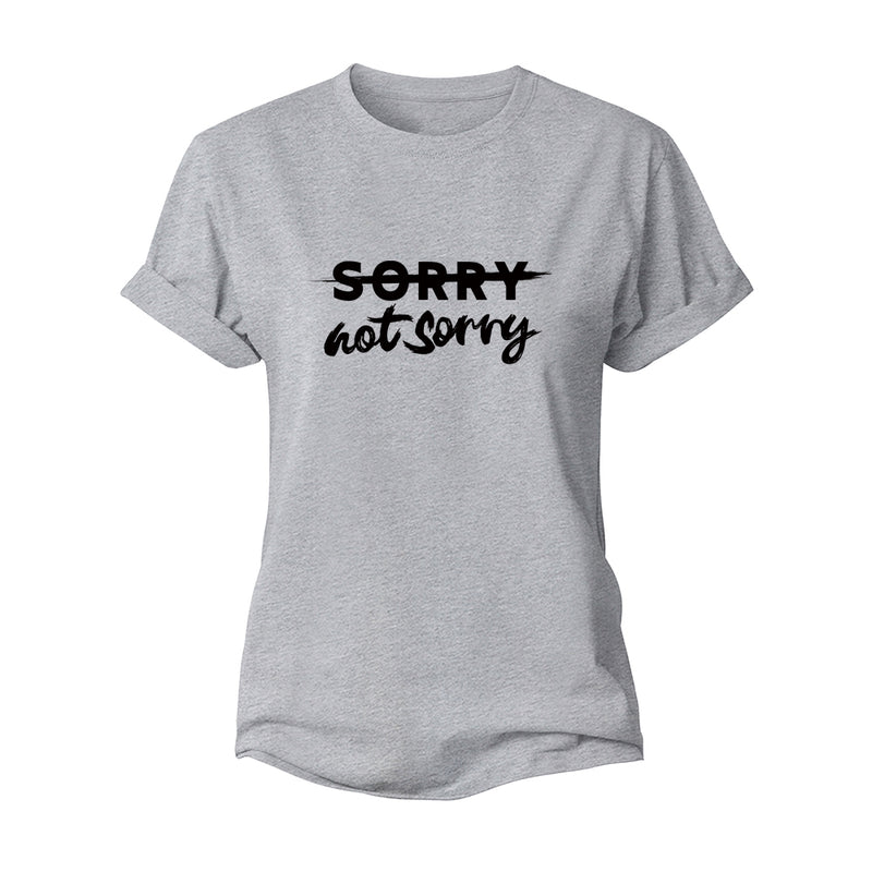 Not Sorry Women's Cotton T-shirts