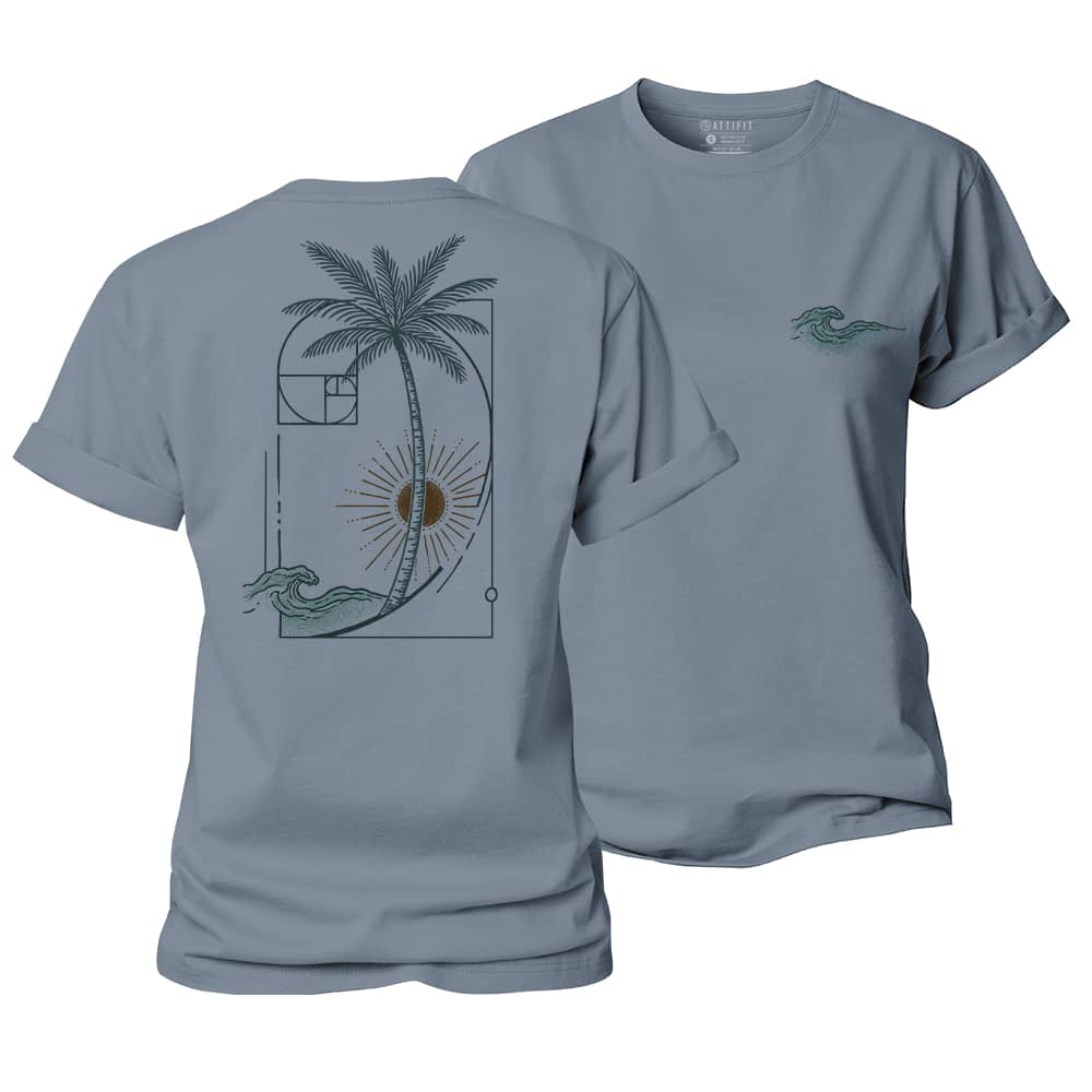 Fibonacci Sunset Wave Women's Cotton T-Shirt