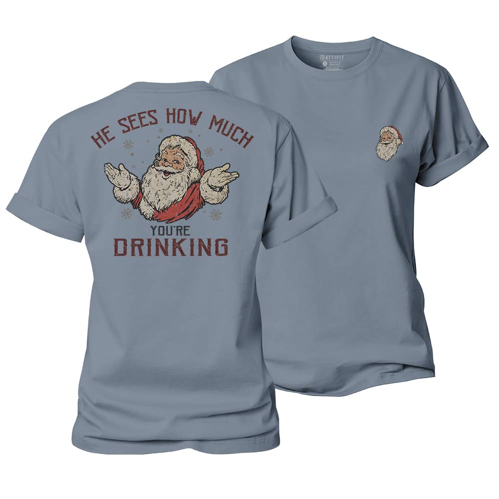 Santa Sees You Women's Cotton T-Shirt