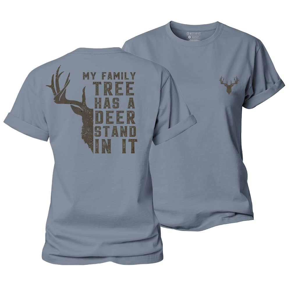 Family Tree Deer Stand Women's Cotton T-Shirt