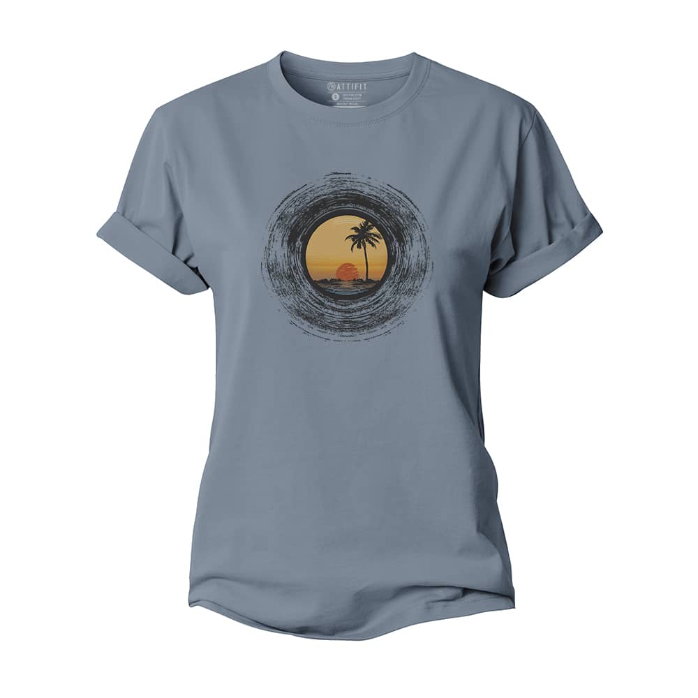 Sunset Record Women's Cotton T-Shirt