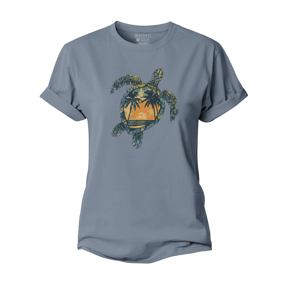 Beach Turtle Women's Cotton T-Shirt