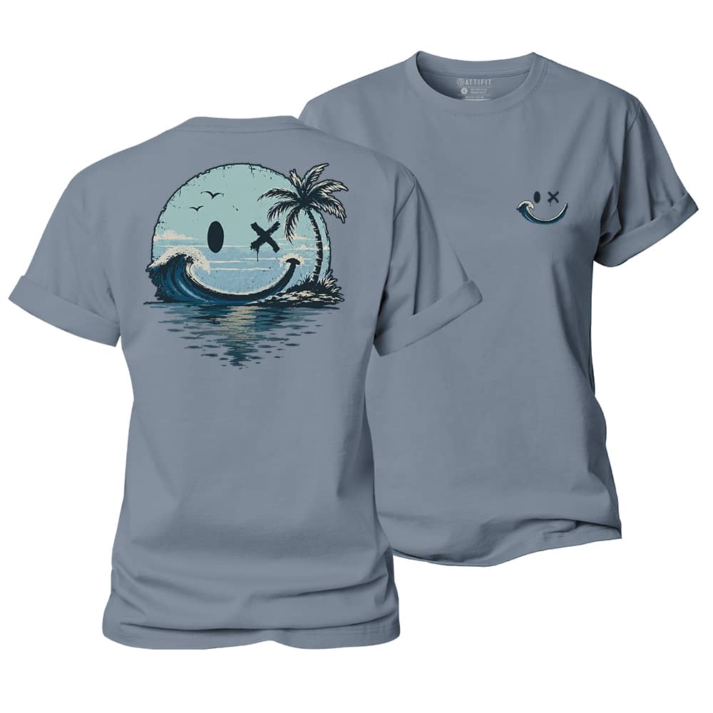 Smiley Wave Palm Women's Cotton T-Shirt