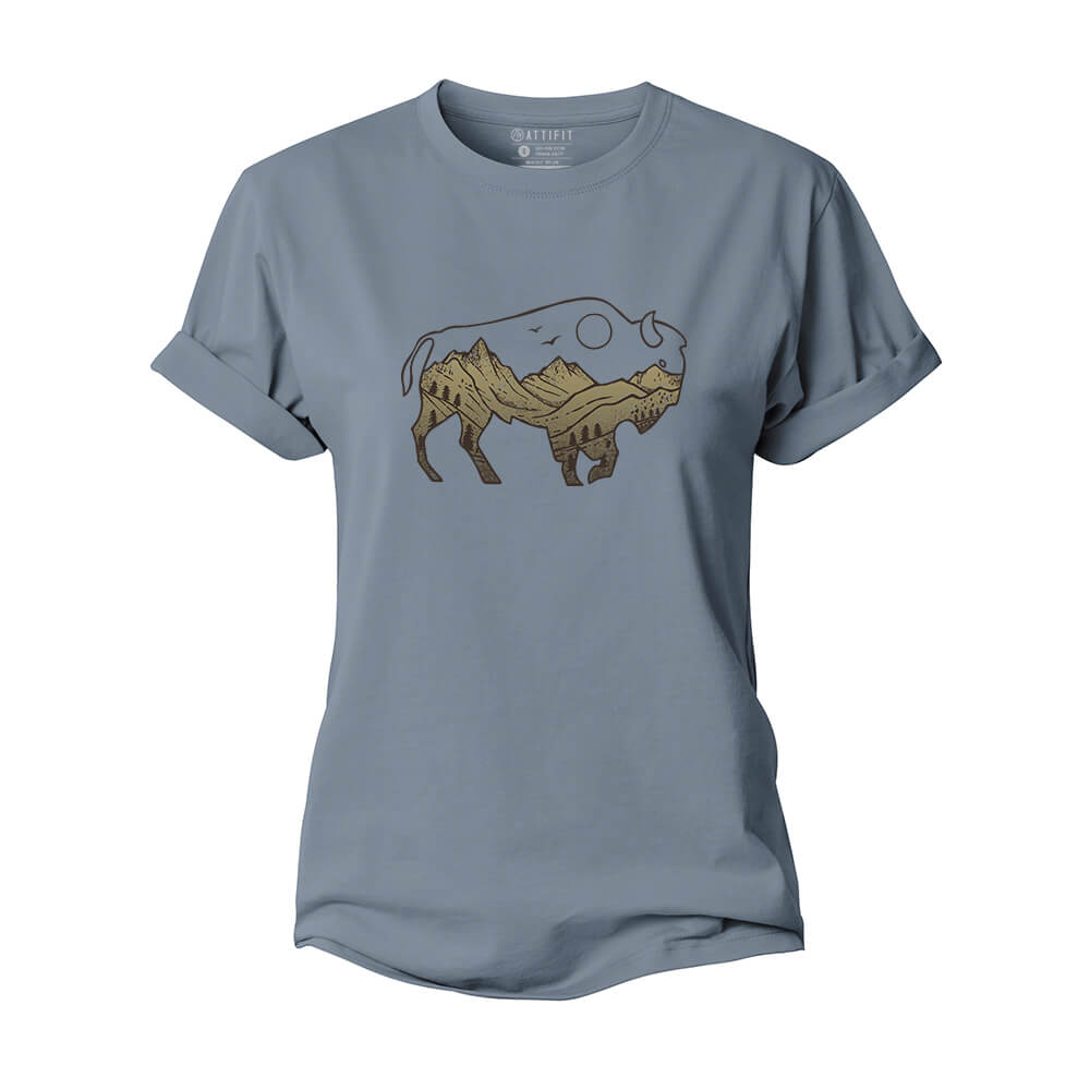 Bison Mountain Women's Cotton T-Shirt