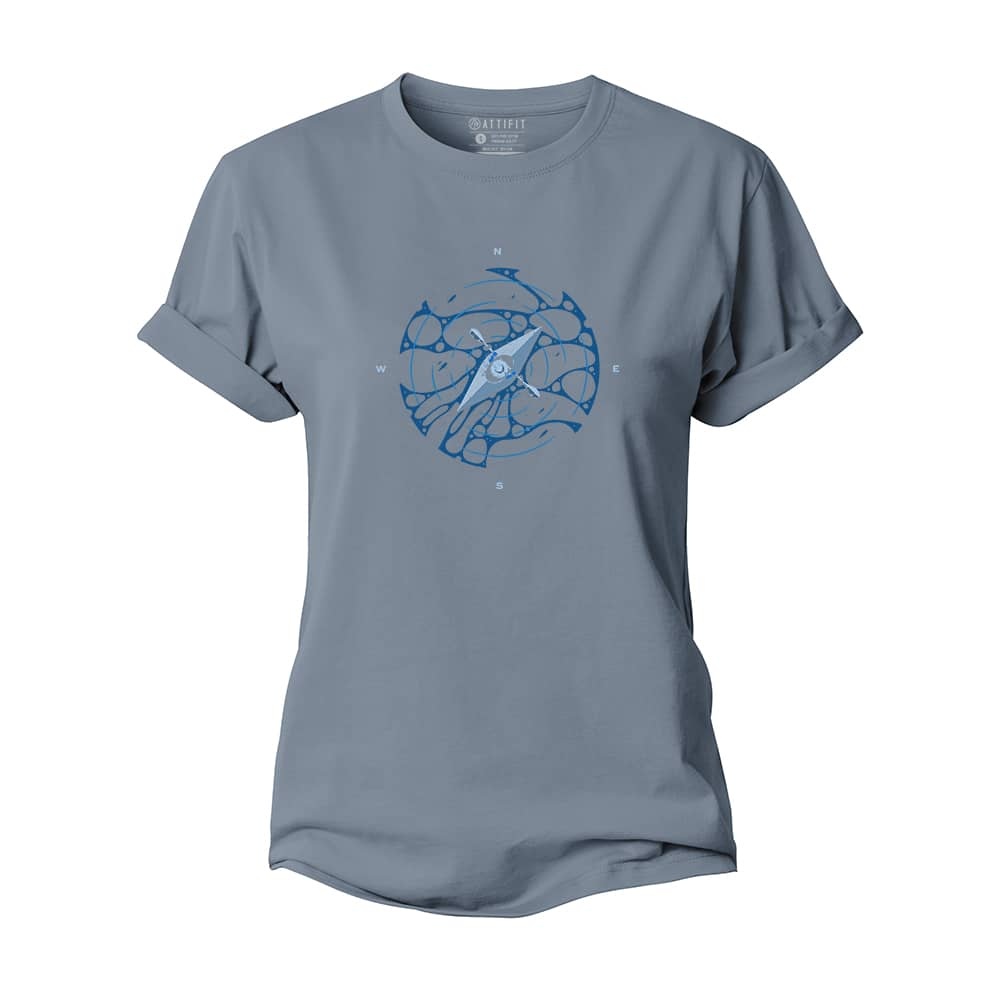 Lake Boat Compass Women's Cotton T-Shirt