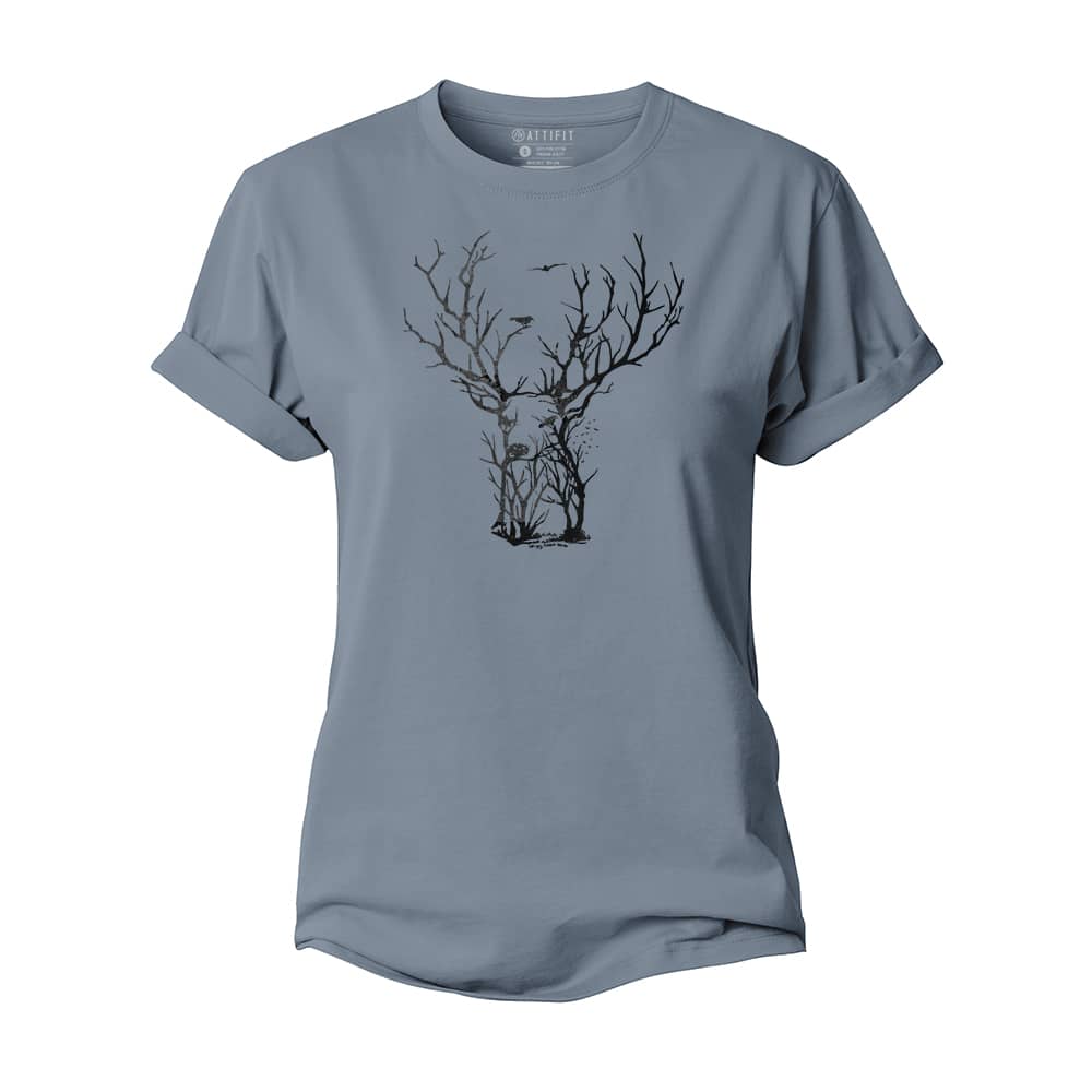 Twig Deer Women's Cotton T-Shirt