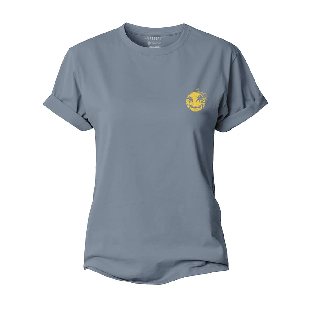 Mini Smiley Palm Tree Women's Cotton T-Shirt