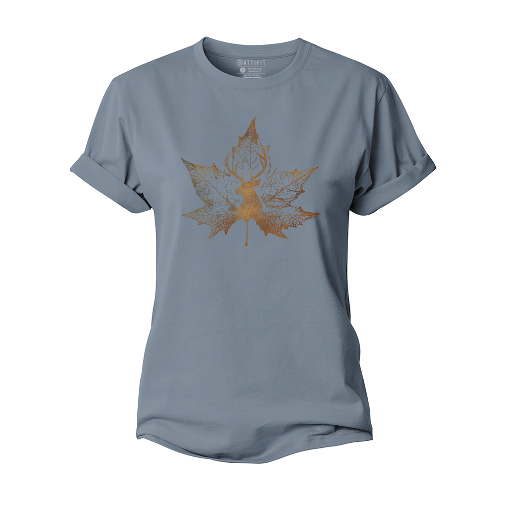 Deer Leaf Women's Cotton T-Shirt