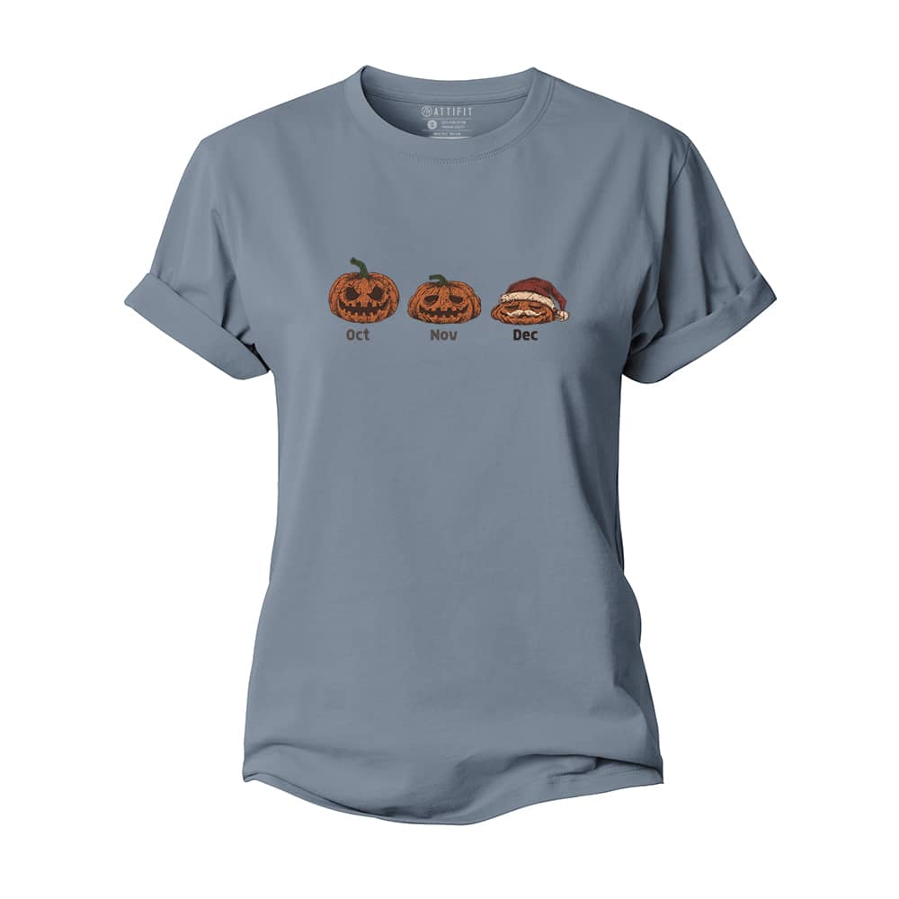 Pumpkin Santa Women's Cotton T-Shirt