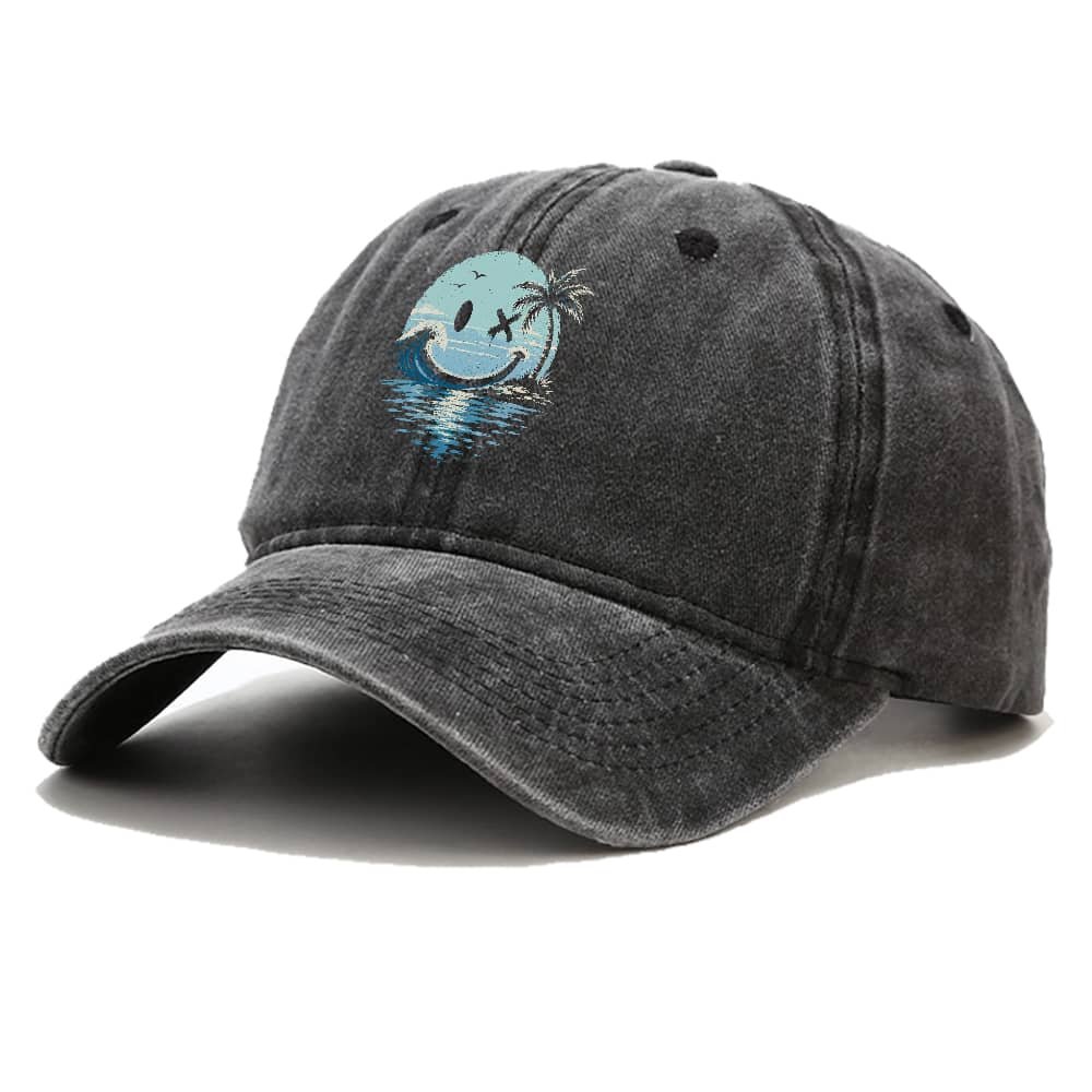 Smiley Wave Palm Vintage Cap