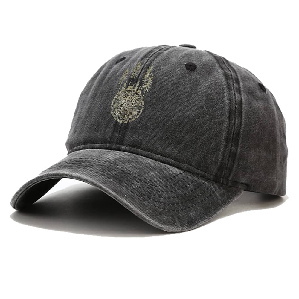 Tree Ring Forest Vintage Cap