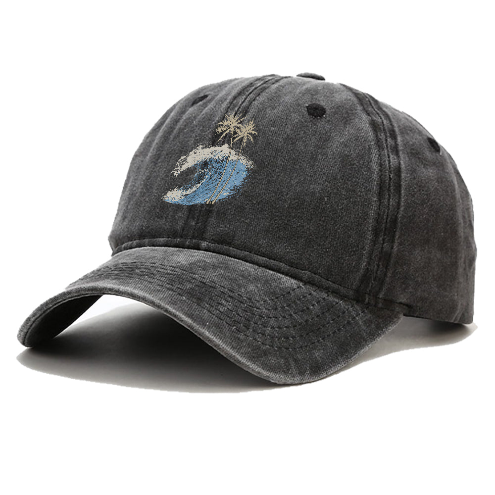Ocean Wave Palm Vintage Cap