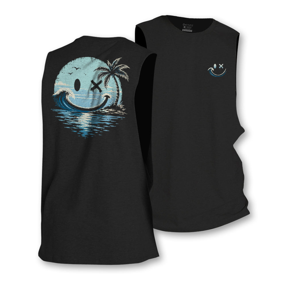 Smiley Wave Palm Tank Top
