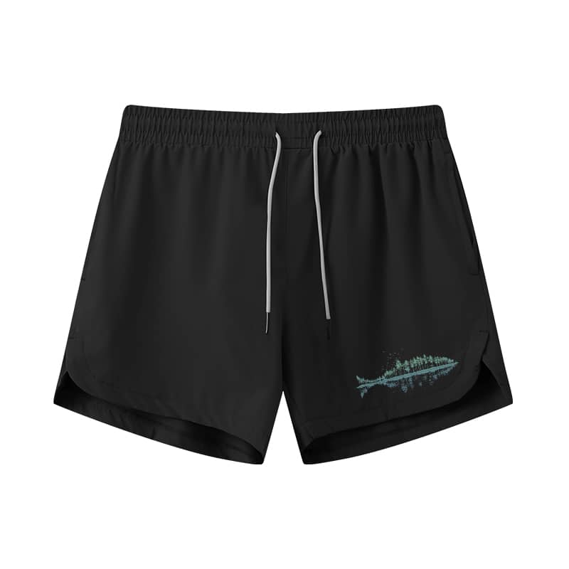 Fish Of The Forest Athletic Quick-Dry Shorts
