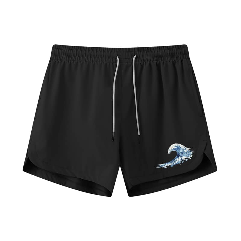 Watercolor Ocean Waves 5-Inch Quick-Dry Shorts