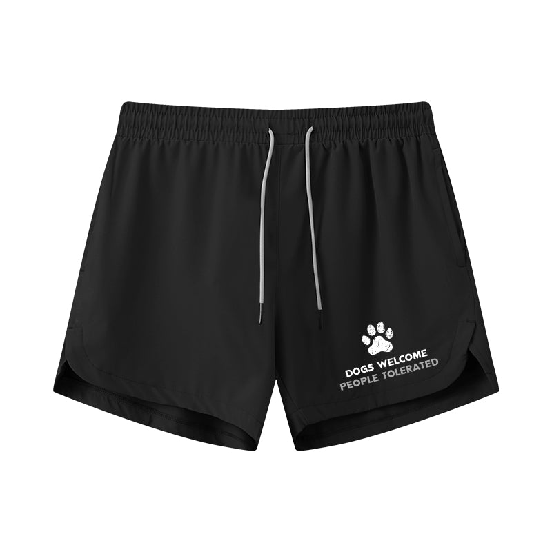 Dogs And People Athletic Quick-Dry Shorts