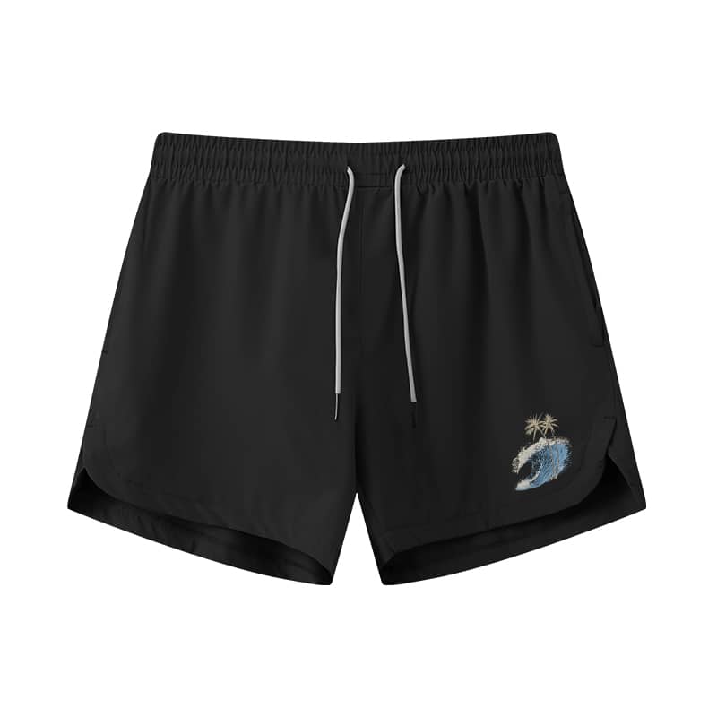 Ocean Wave Palm 5-Inch Quick-Dry Shorts