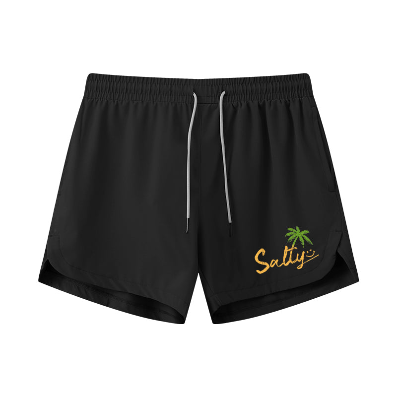 Salty Smiley Athletic Quick-Dry Shorts