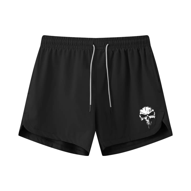 Mini Skull Athletic Quick-Dry Shorts