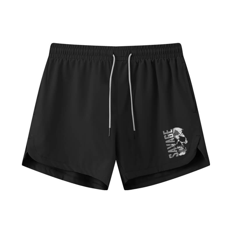 Savage Skull Athletic Quick-Dry Shorts