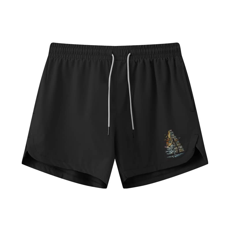 Into The Forest Find My Soul Athletic Quick-Dry Shorts