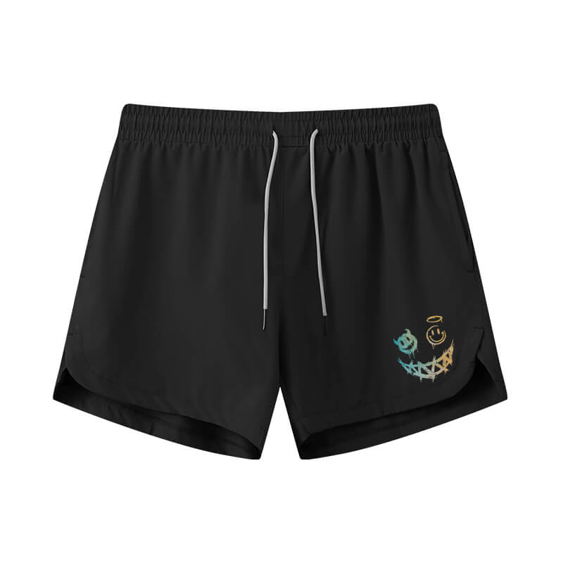 Devil Angel Smiley Athletic Quick-Dry Shorts