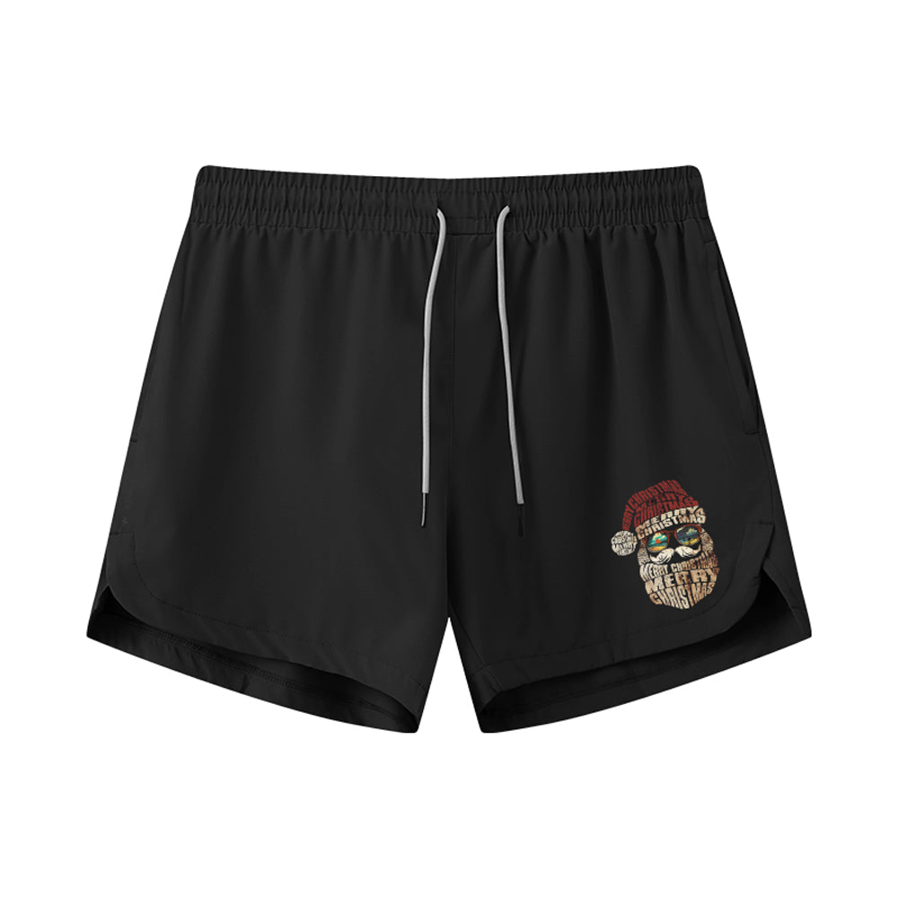 Merry Christmas Athletic Quick-Dry Shorts
