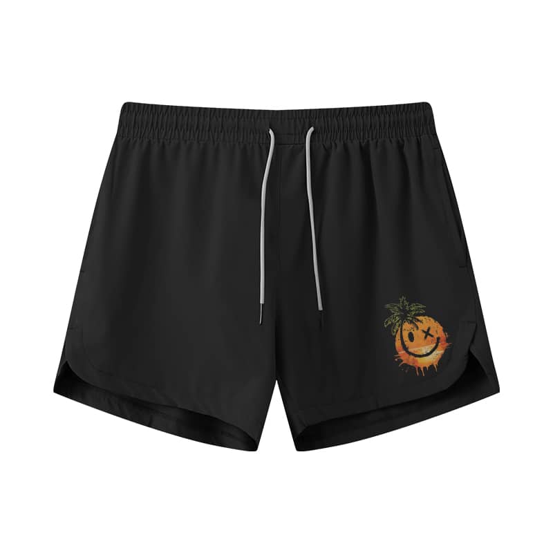 Summer Smiley Athletic Quick-Dry Shorts