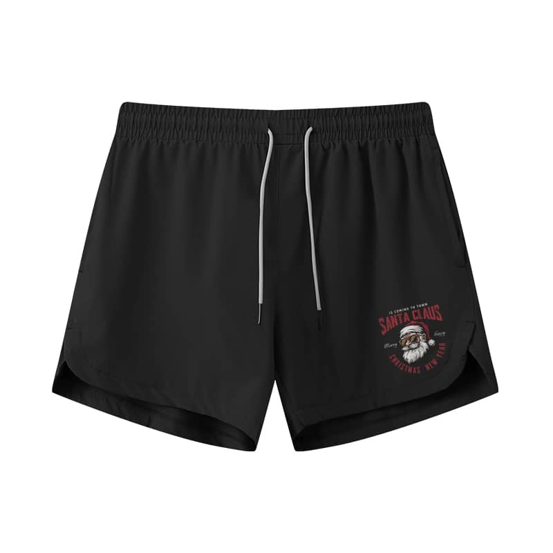 Santa Claus Is Coming Athletic Quick-Dry Shorts
