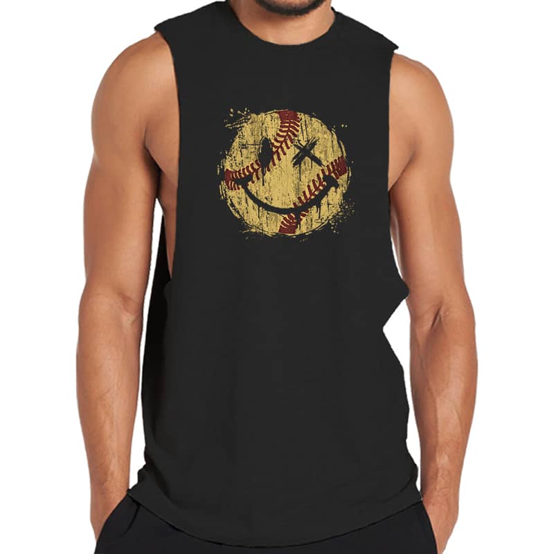 Baseball Smiley Tank Top