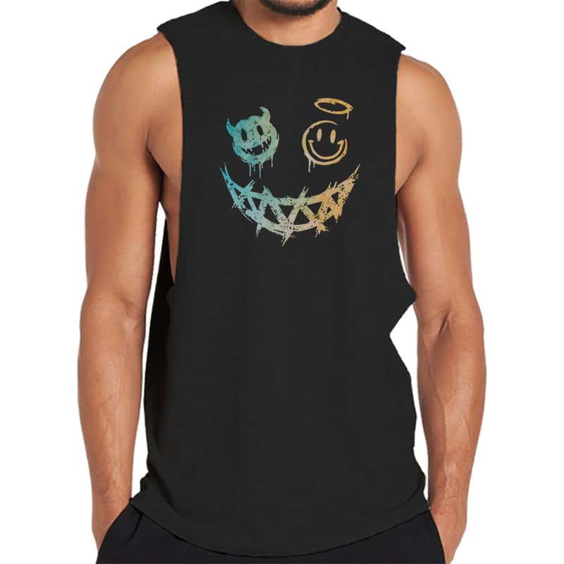 Devil Angel Smiley Tank Top