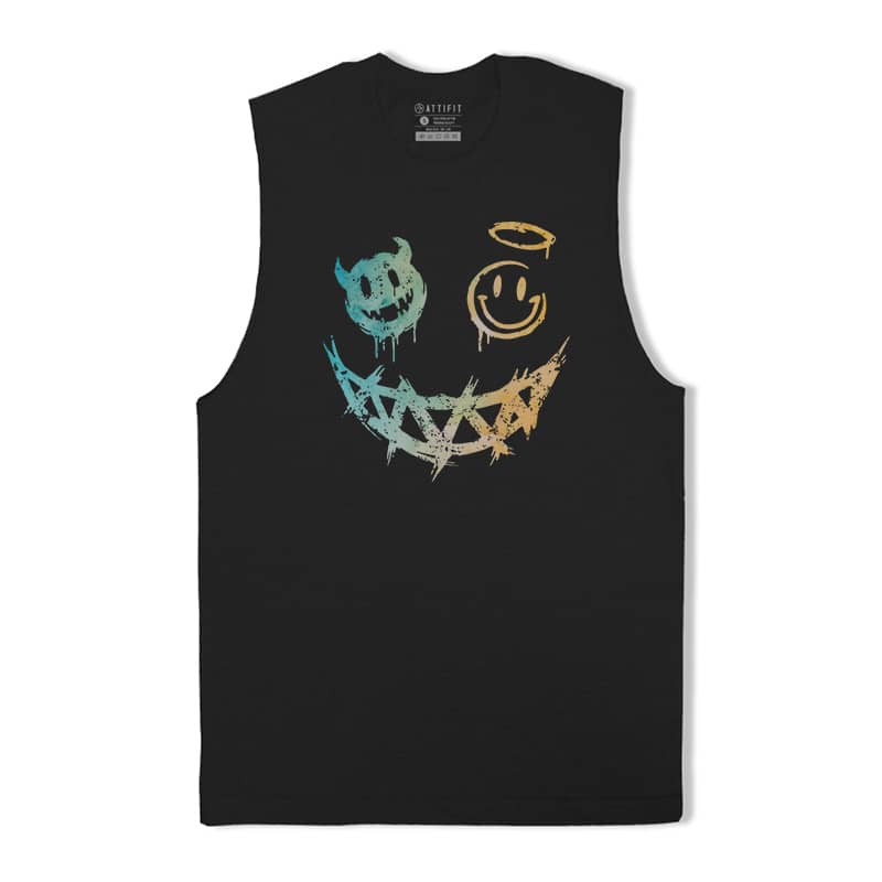 Devil Angel Smiley Tank Top