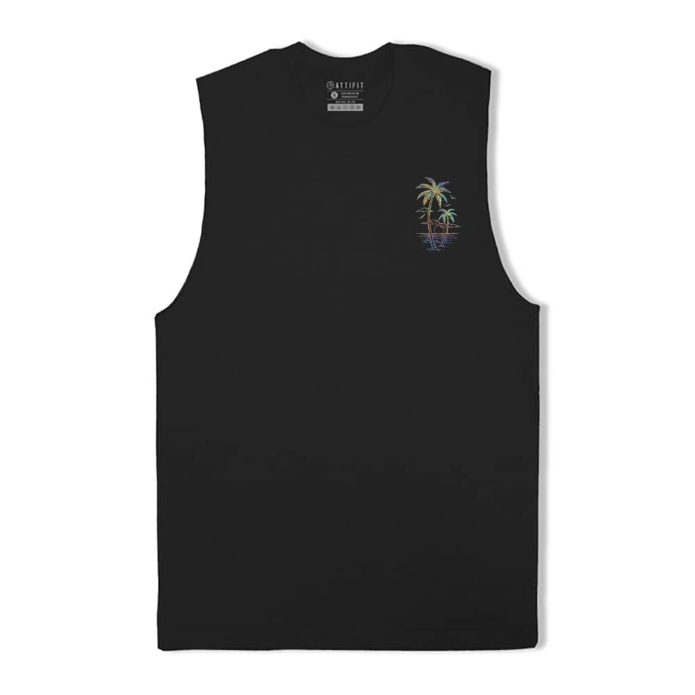 Vibrant Palm Scene Tank Top