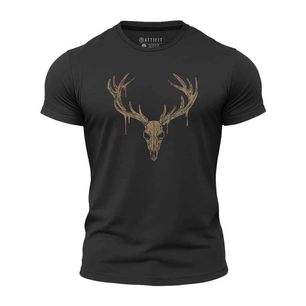 Elk Skull Athletic Quick-Dry T-Shirt