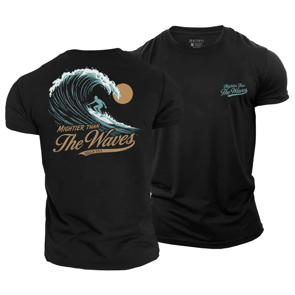 Mightier Than The Waves Cotton T-Shirt
