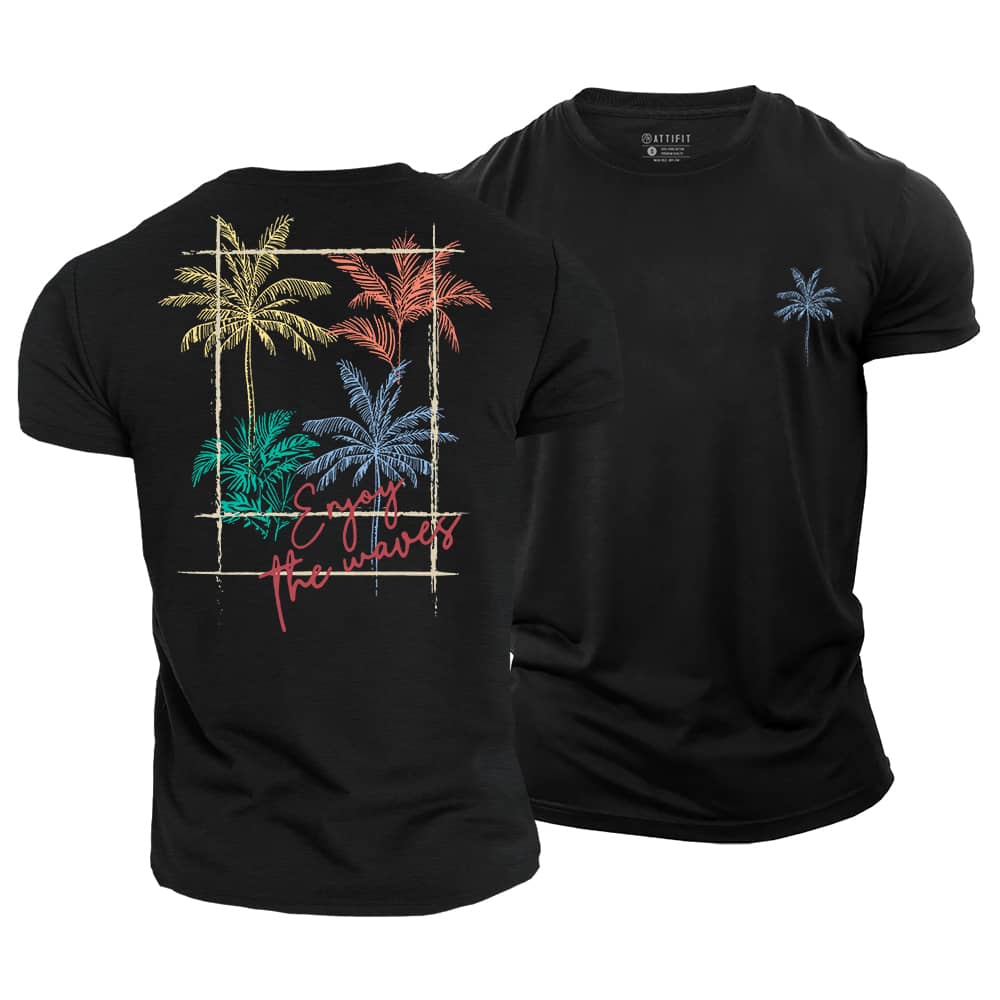 Enjoy The Waves Cotton T-Shirt