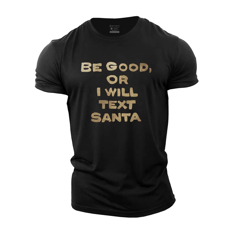 Text Santa Cotton T-Shirt