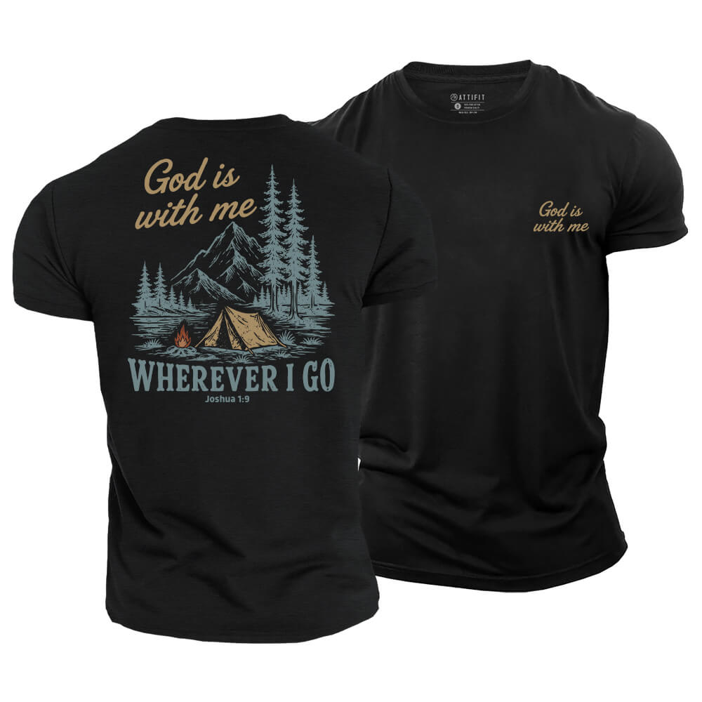 God Is With Me Cotton T-Shirt