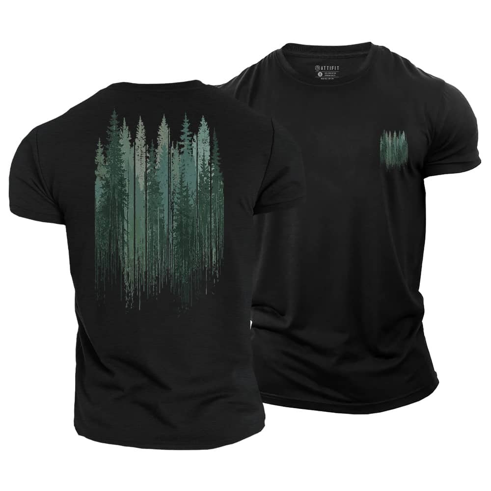 Pine Shadow Cotton T-Shirt