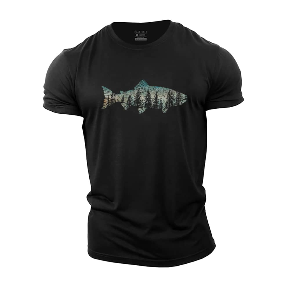 Fish Of The Forest Cotton T-Shirt