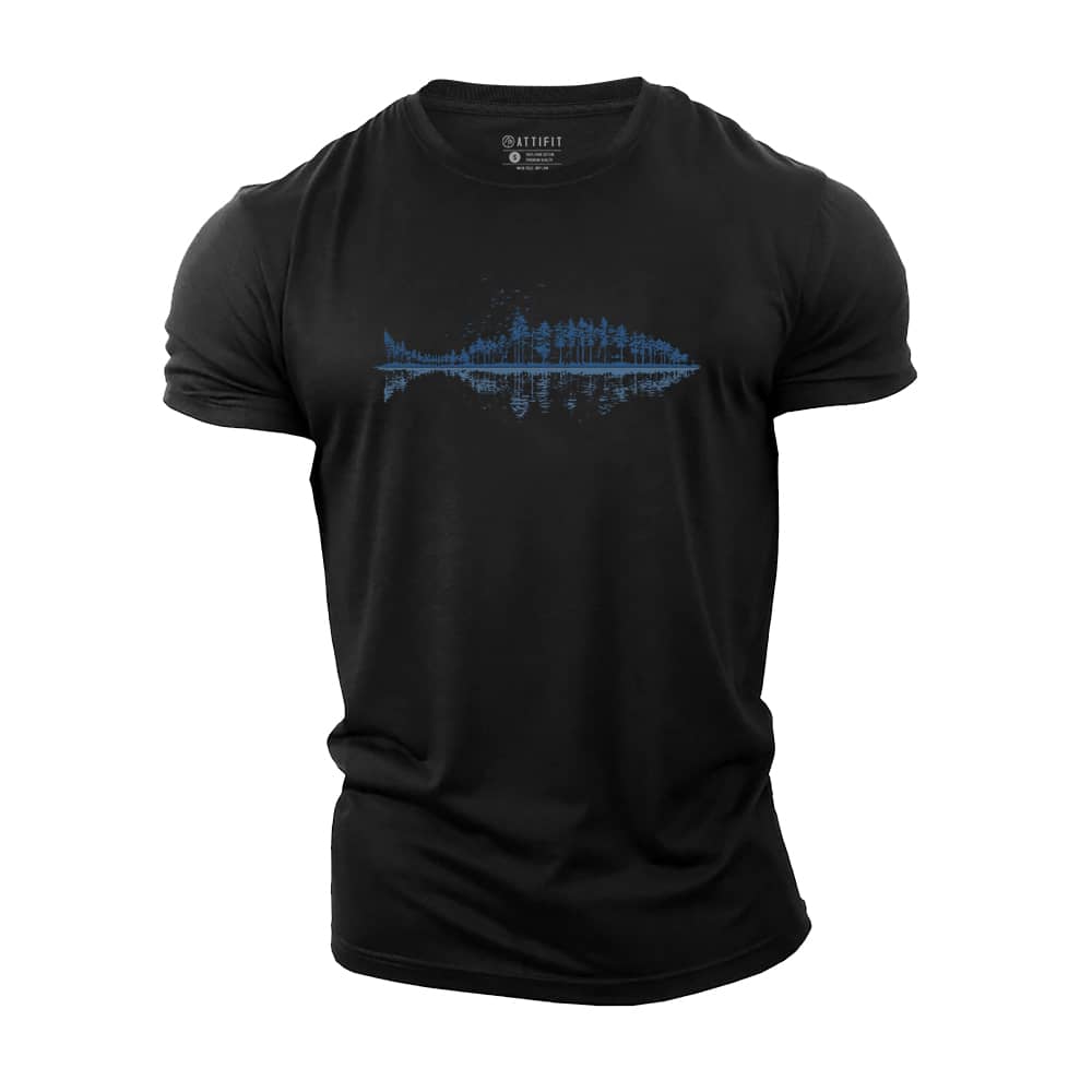 Fish Treelines Cotton T-Shirt