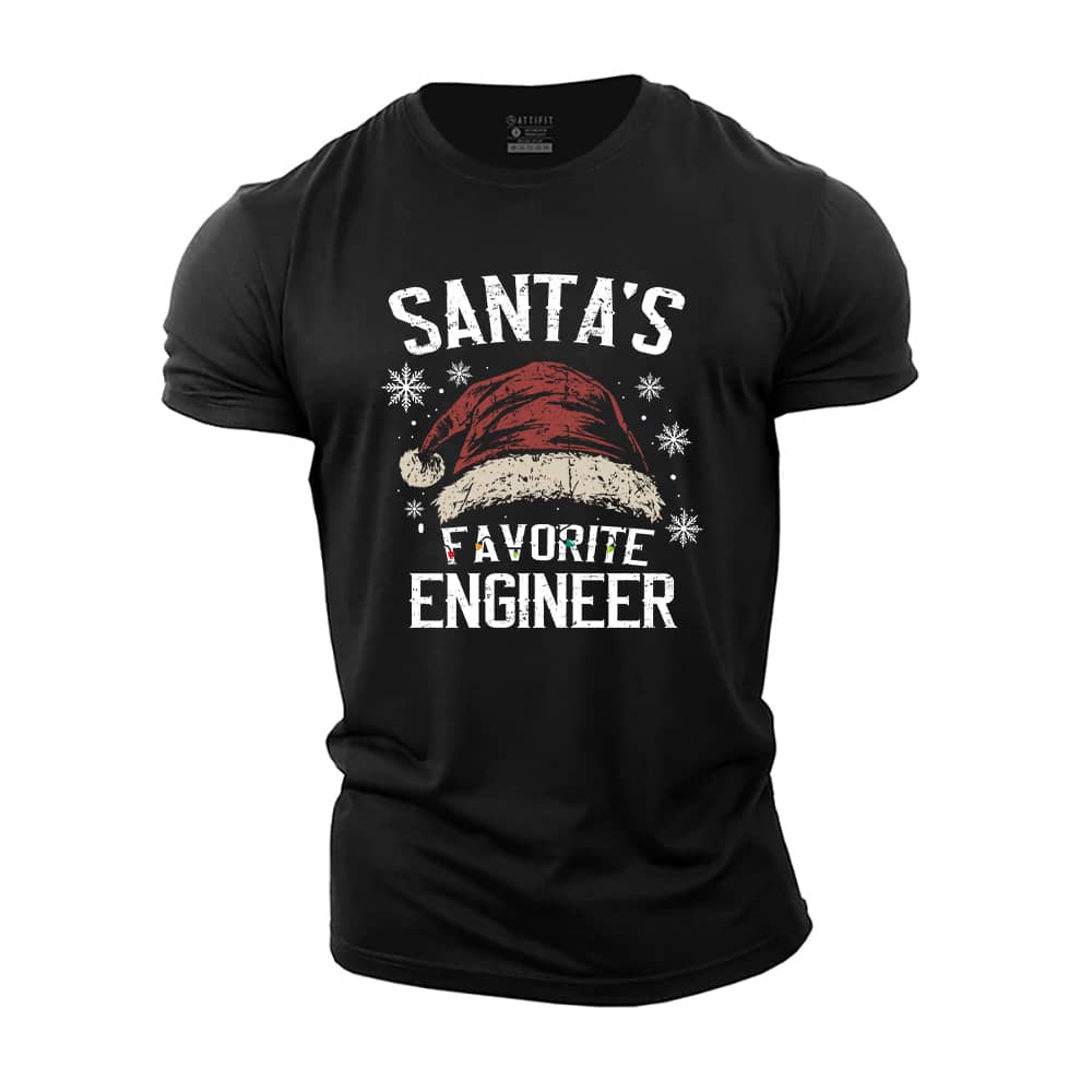 Santa's Favorite Engineer Cotton T-Shirt