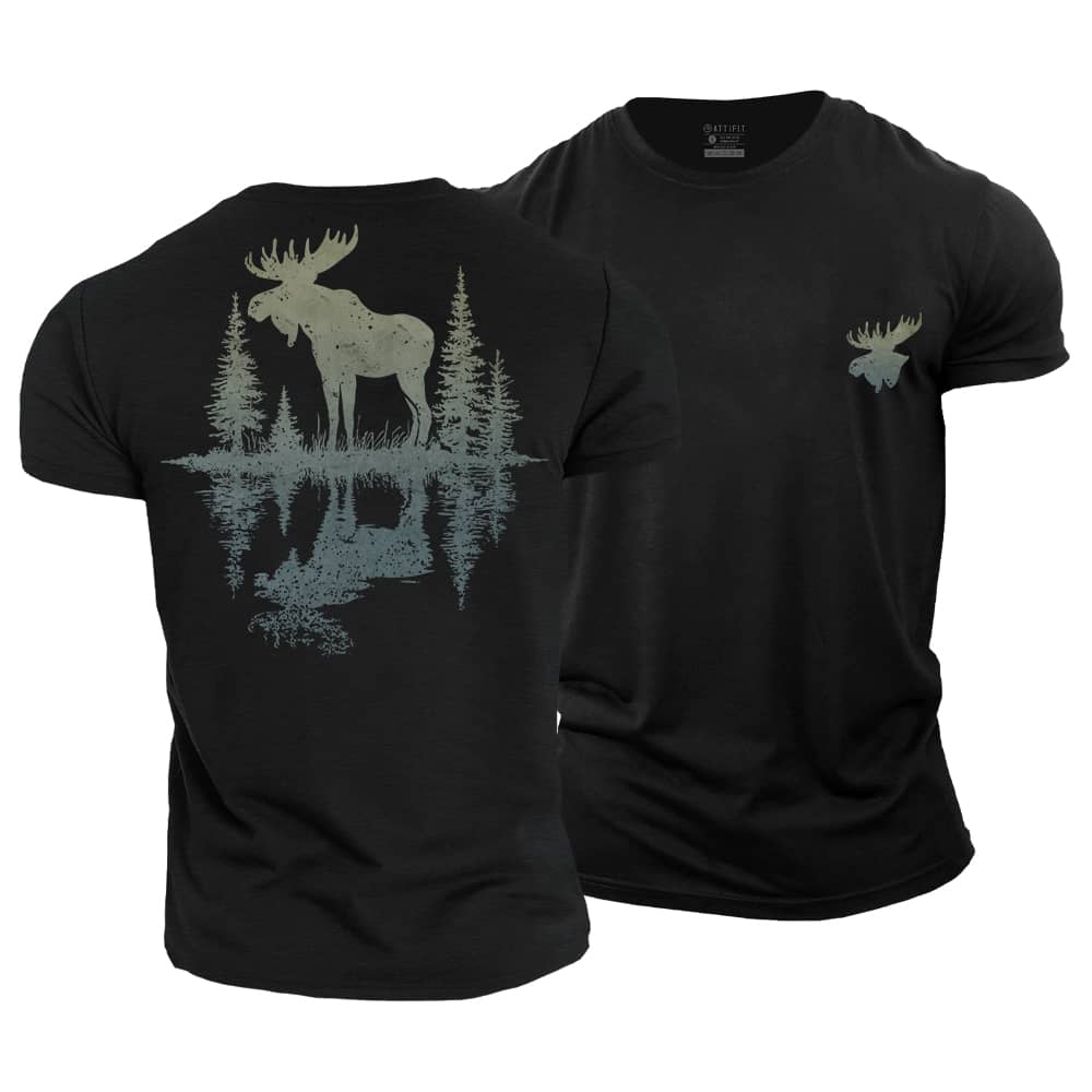 Lakeside Moose Cotton T-Shirt