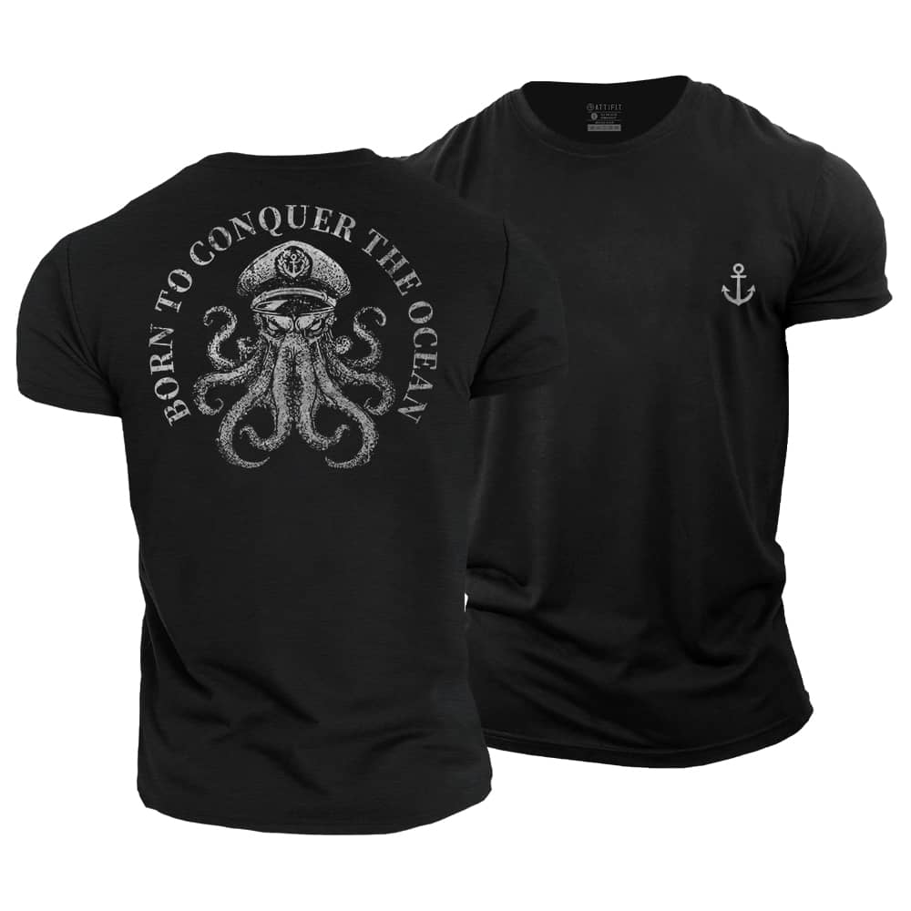 Conquer The Ocean Cotton T-Shirt