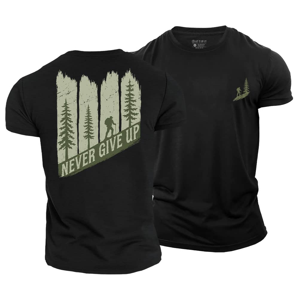 Never Give Up Cotton T-Shirt