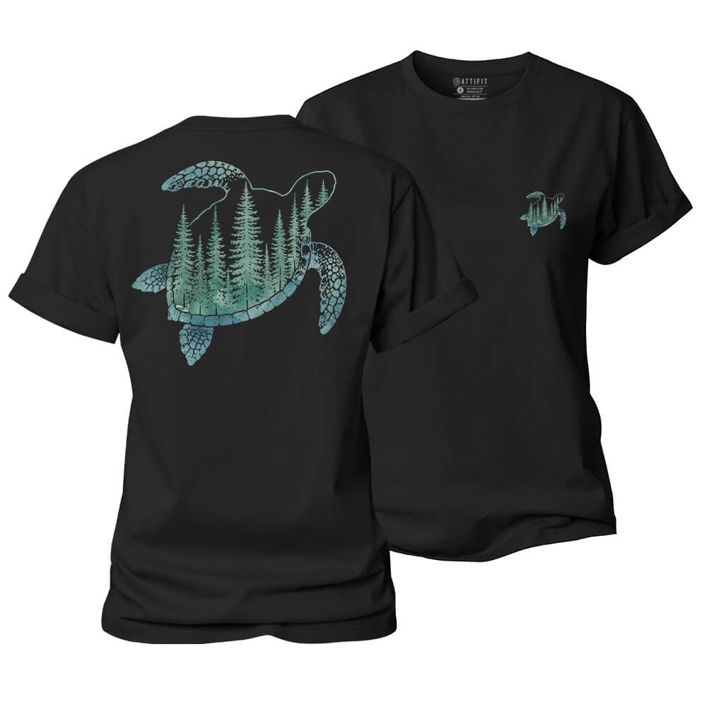 Turtle Forest Women's Cotton T-Shirt