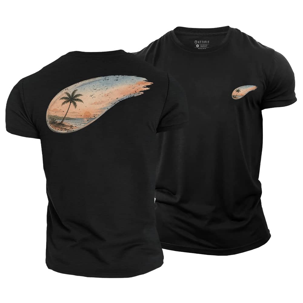 Sunset Sweep Cotton T-Shirt