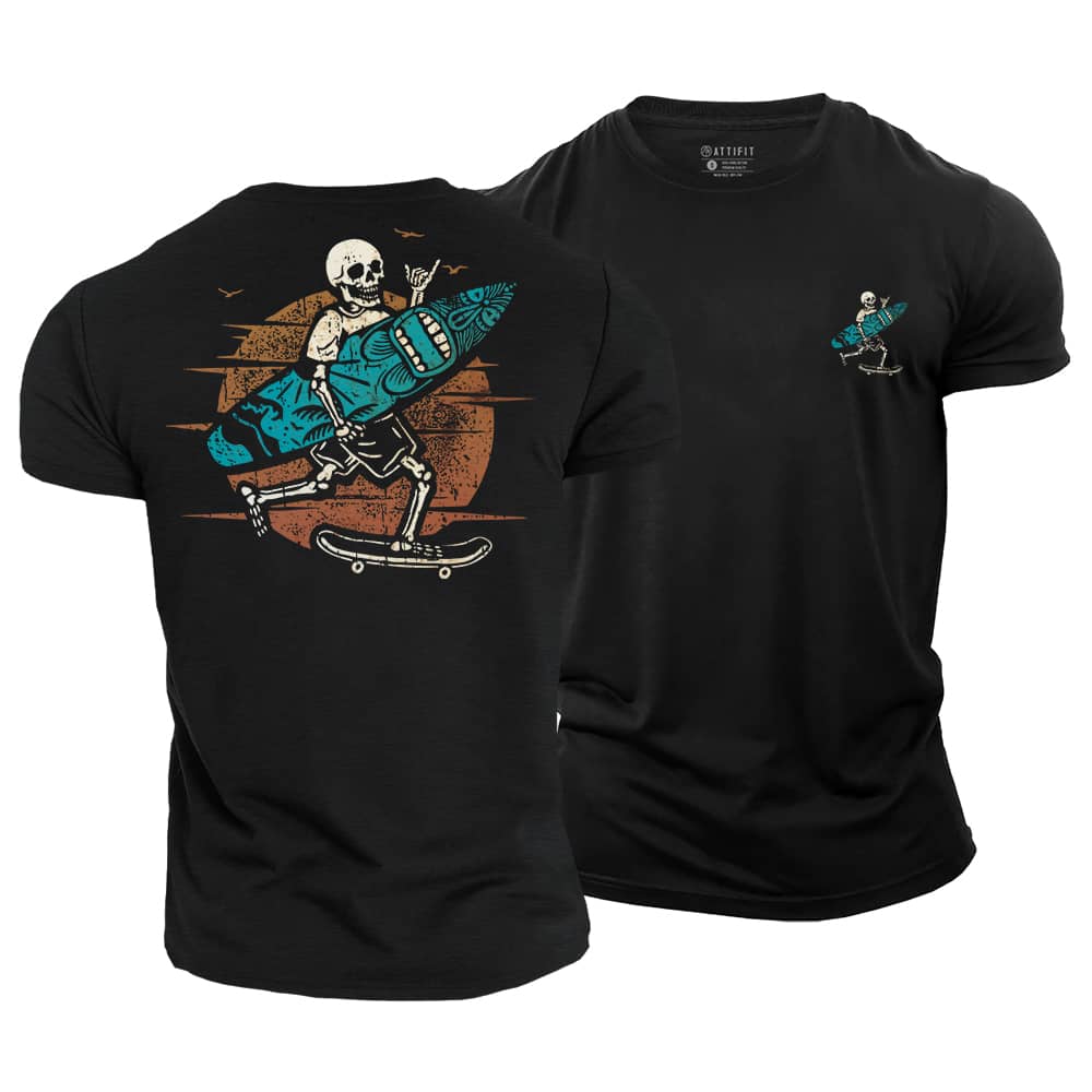 Surf Skull Cotton T-Shirt
