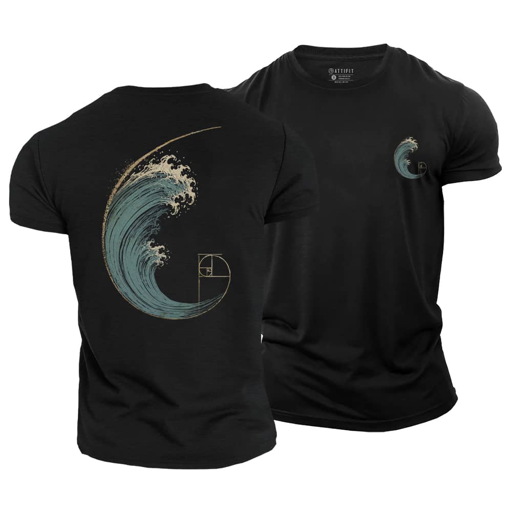 Golden Ratio Wave Cotton T-Shirt